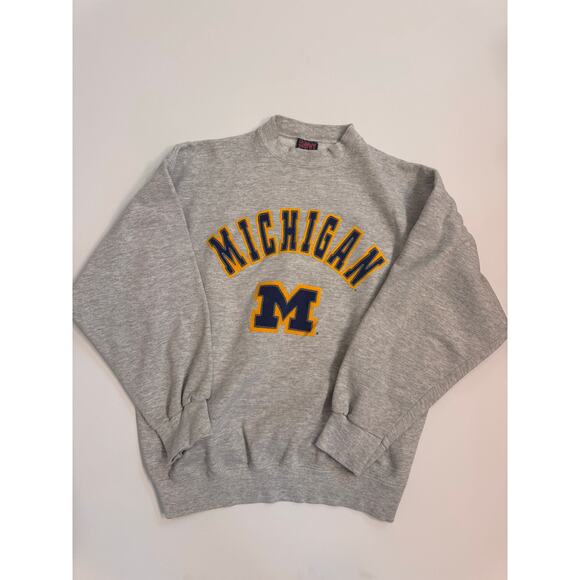 Vintage Savvy University of Michigan Crewneck Sweatshirt Gray Size XL - Picture 1 of 5
